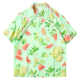 Mint Green Watermelon & Honeydew Print Camp Collar Shirt | Fresh Summer Top